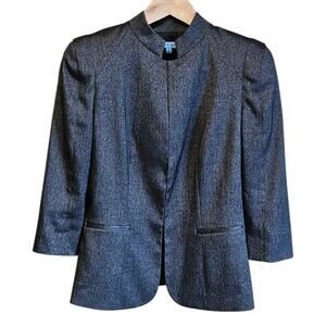 Antonio Melani Gray Tweed Dress Blazer Front Hook Closure Jacket Women's 2